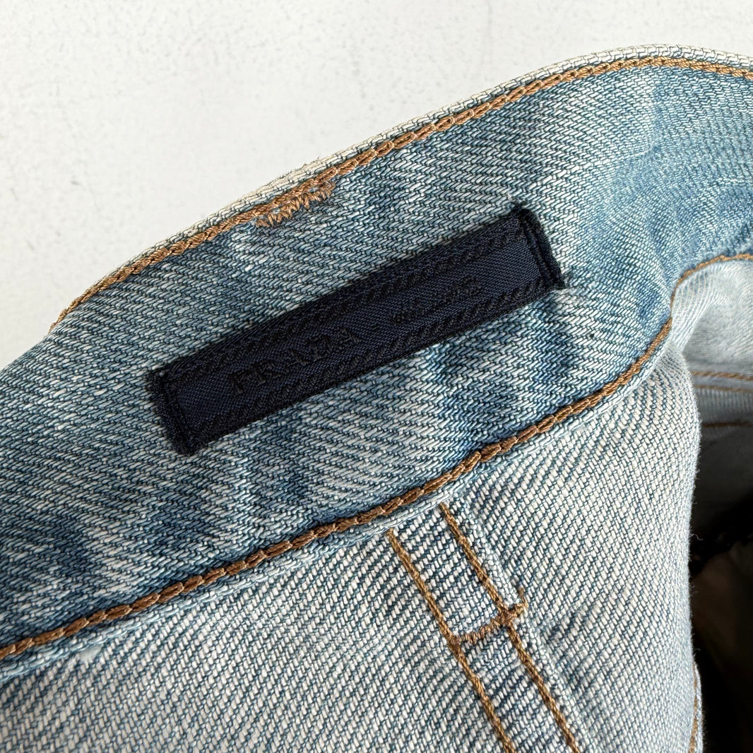 Prada Skinny Light Wash Tight Fit Jeans