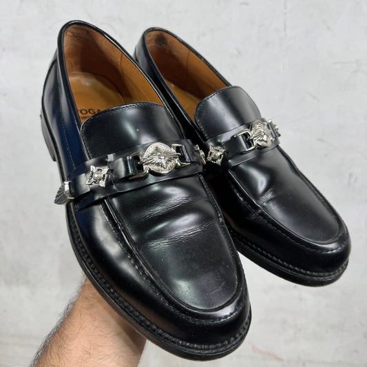 Toga Virilis Silver Embellished Loafers