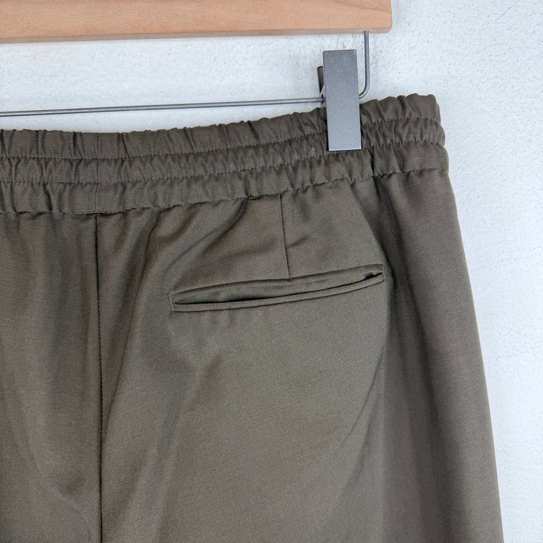 Acne Studios Brown Drawstring Elastic Band Dress Trousers