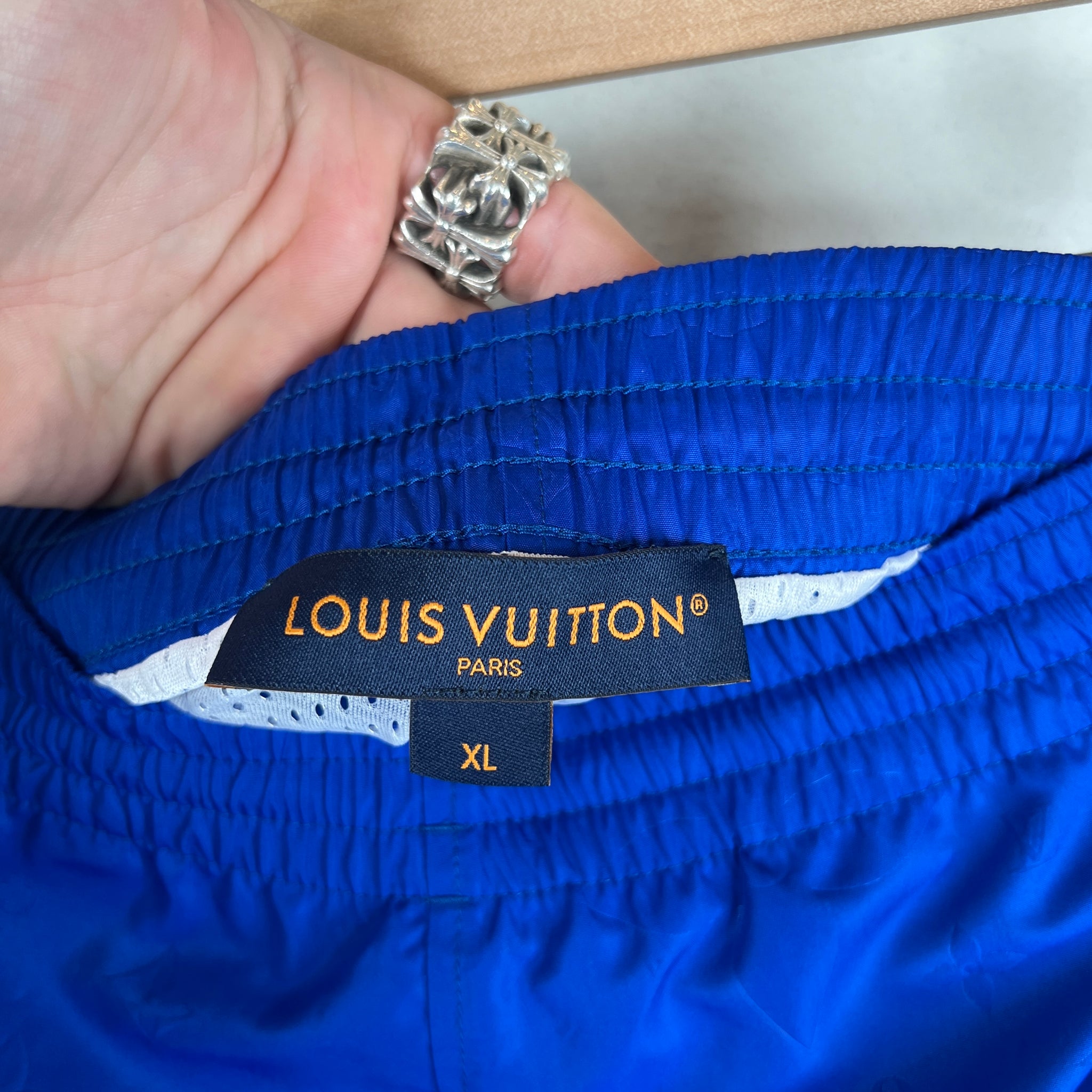 Louis Vuitton Blue Monogram Swim Trunks