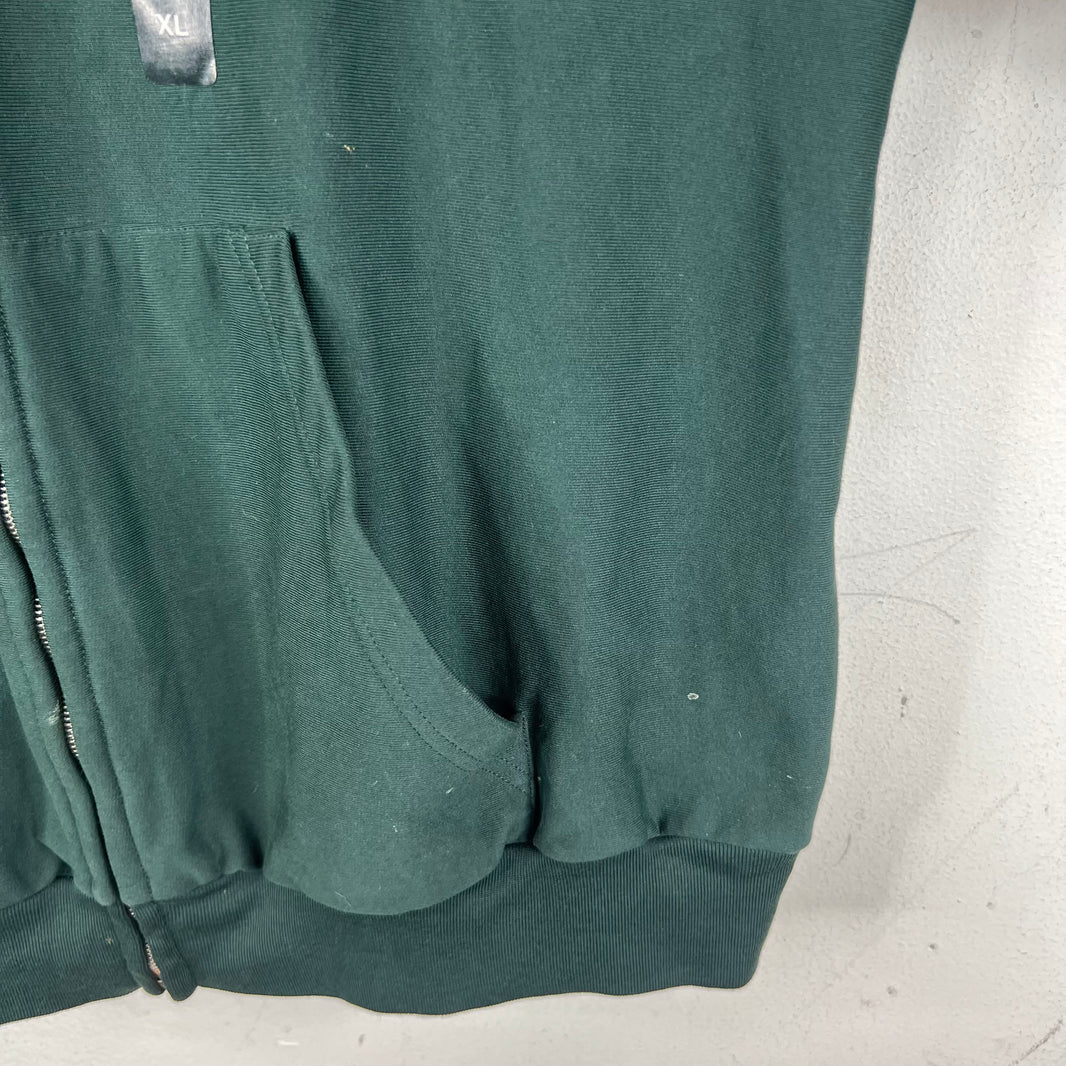 Balenciaga Sample Dark Green Size Sticker Zip Up Hoodie