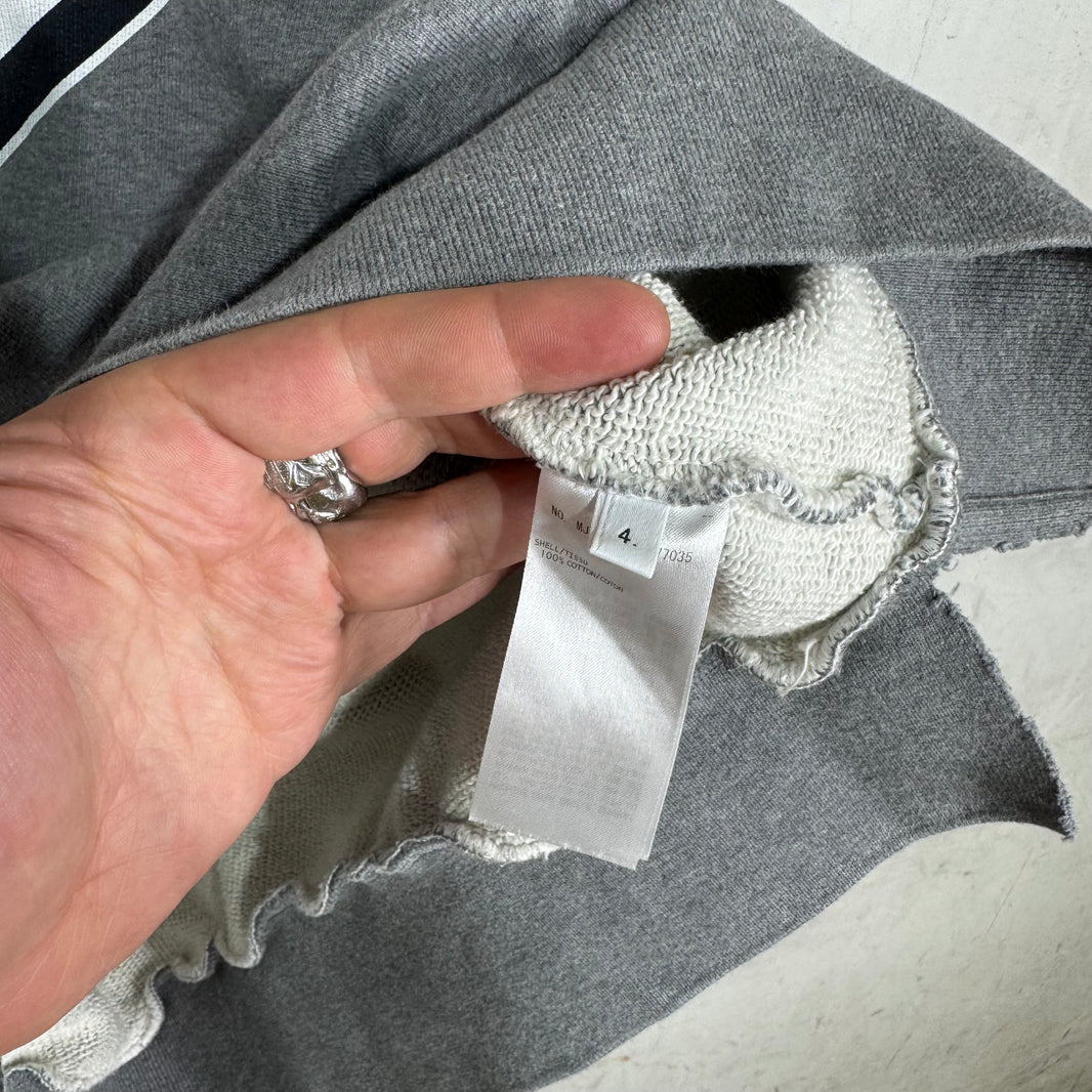 Thom Browne Grey Diagonal Striped Crewneck