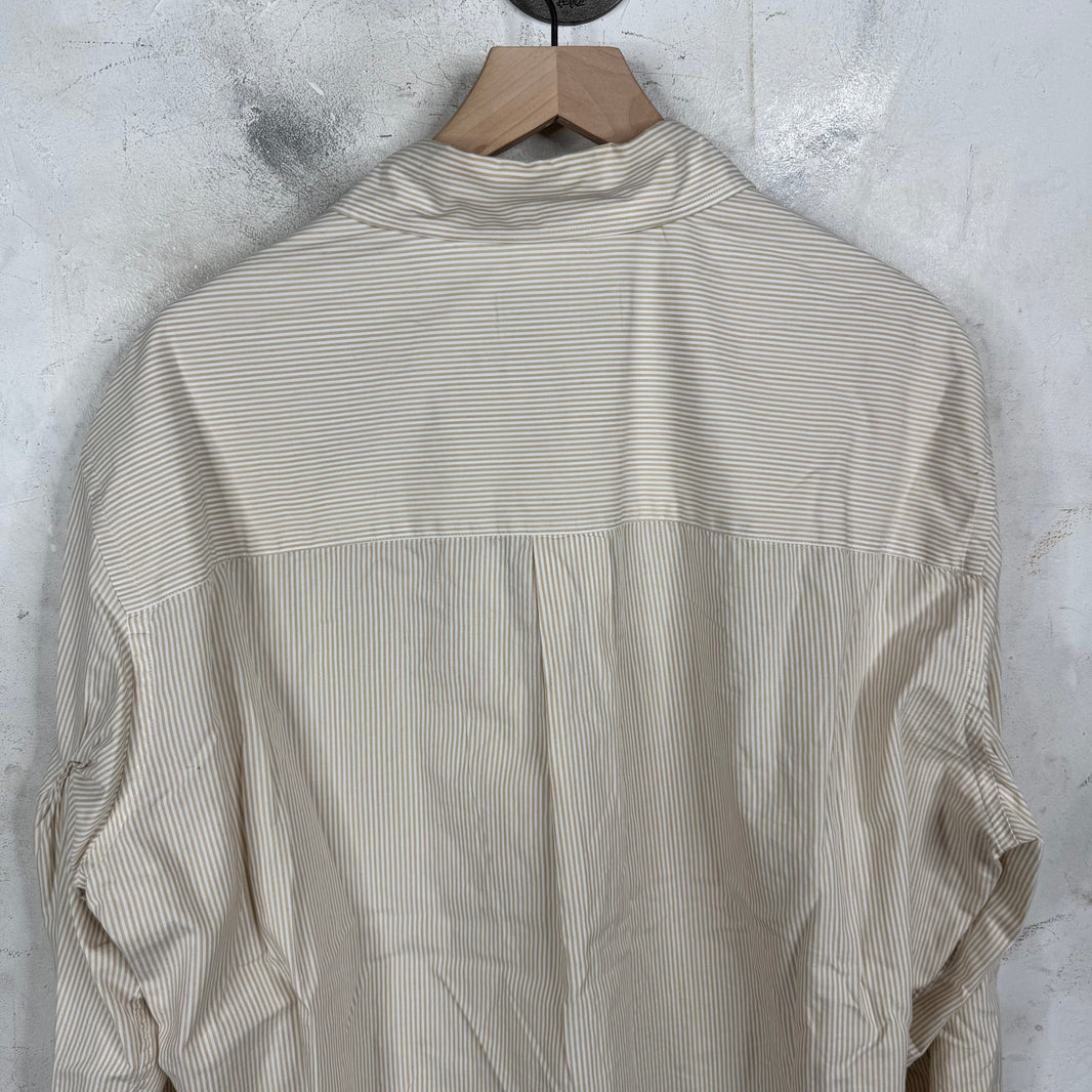 424 Striped Pinched Button-Up Shirt