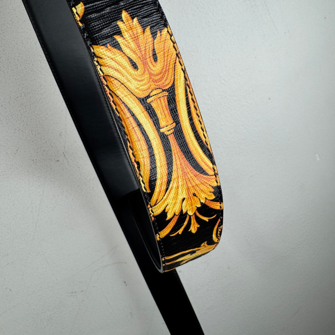 Versace Medusa Floral Print Belt