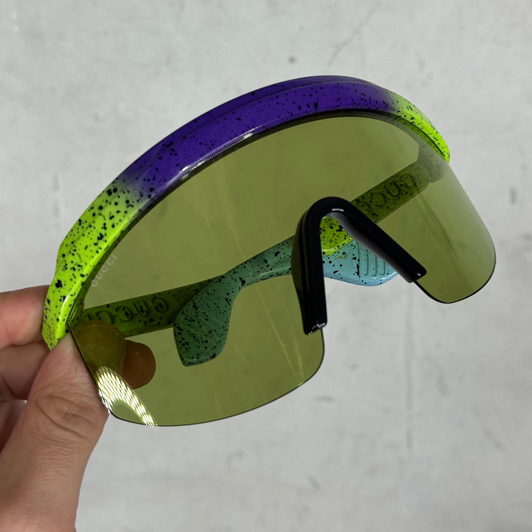 Gucci Gradient Splatter Shield Sunglasses