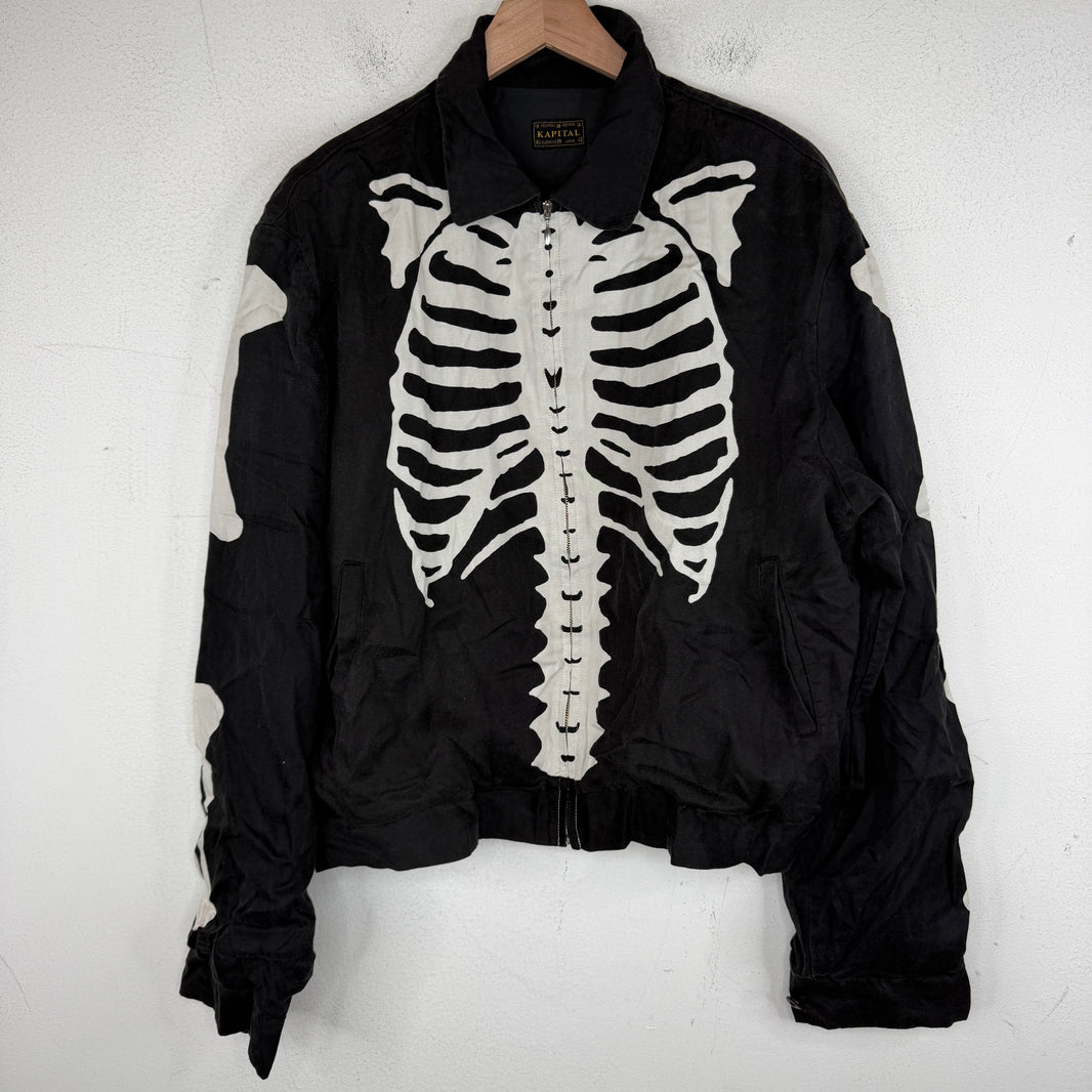 Kapital Skeleton Zip-Up Shirt