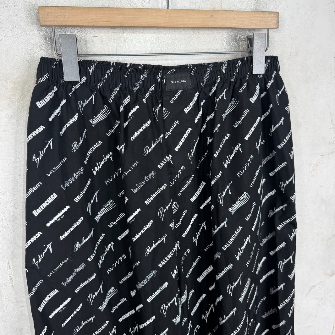 Balenciaga Multi Logo Script Pants
