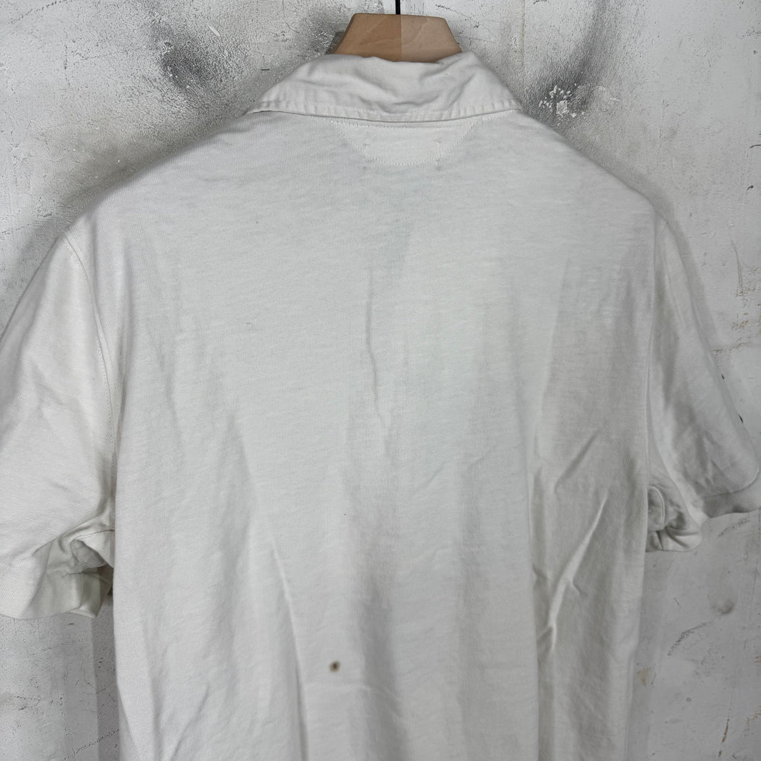 Ralph Lauren White V Crested Polo