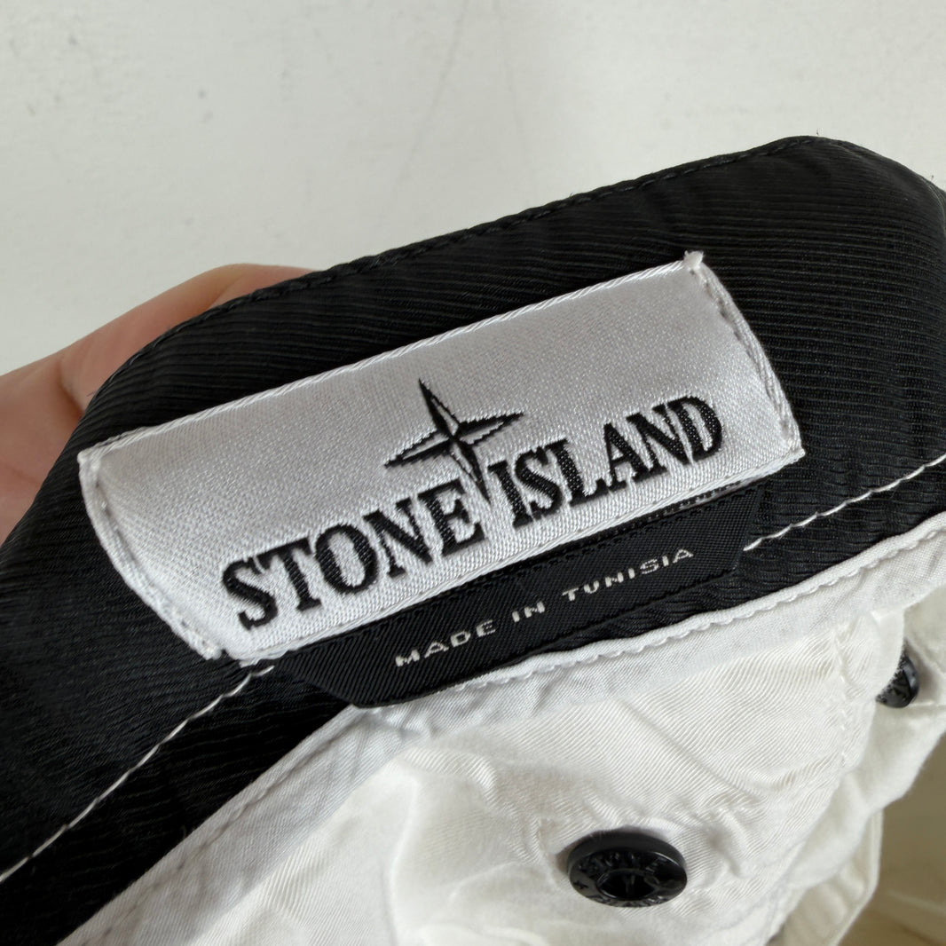 Stone Island White Cargo Pants