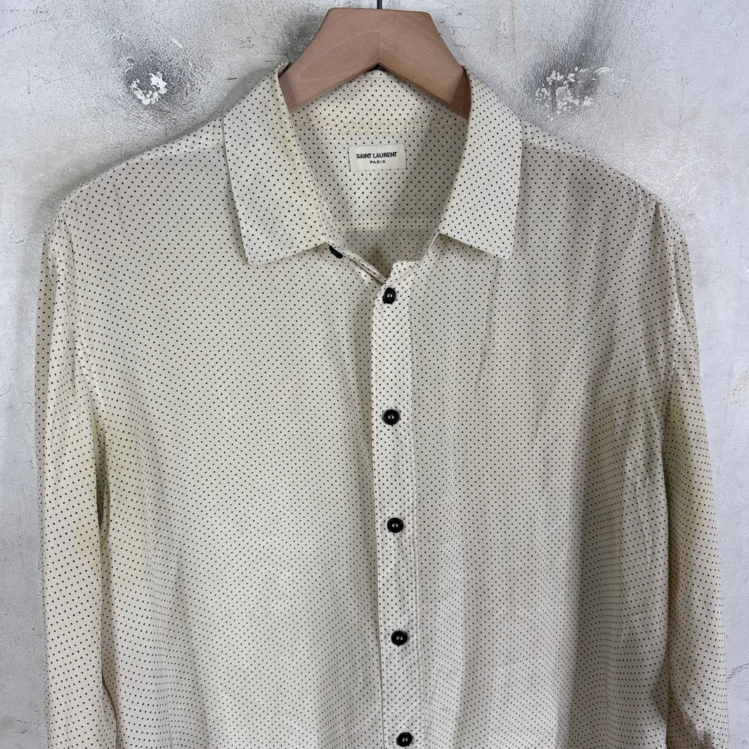 Saint Laurent Small Polka Dot LS Shirt