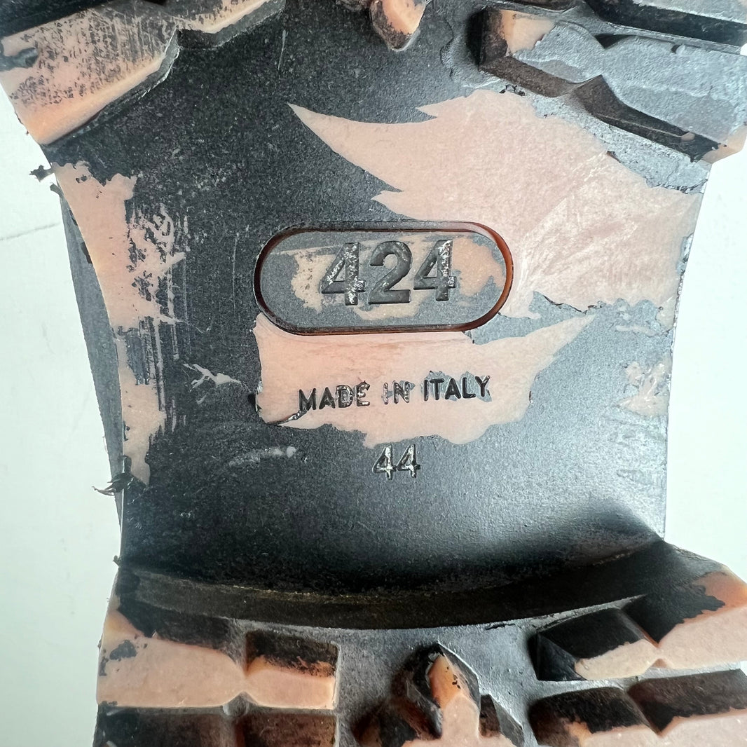 424 Black Laced Marathon Boots