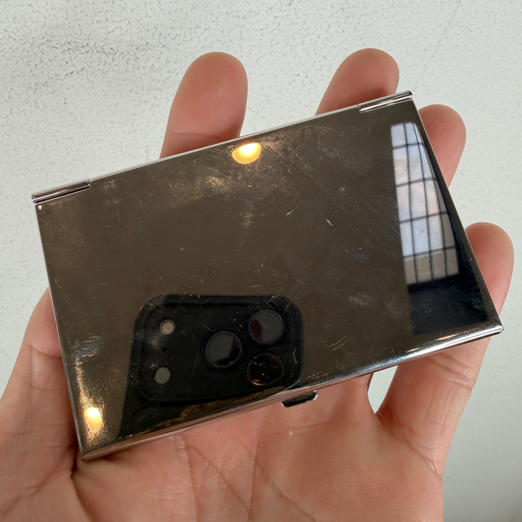 Saint Laurent Metal Mirror Business Card Holder