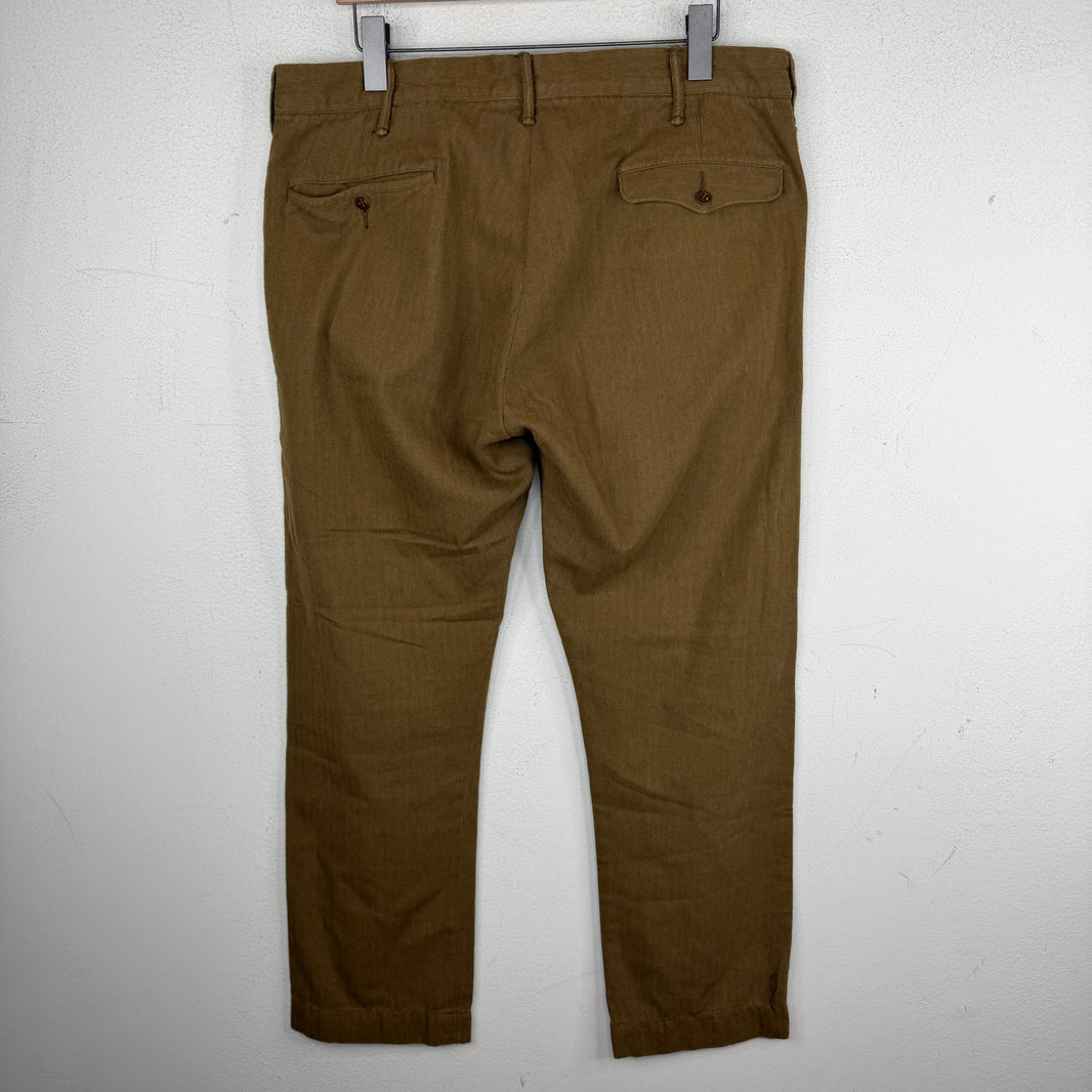 RRL Brown Wool Blend Trousers