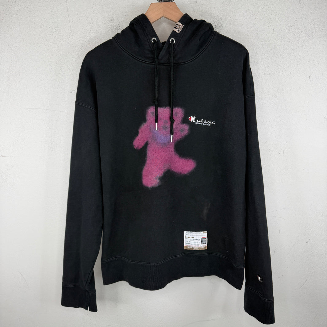 MMY Black Champion Bear Print Hoodie