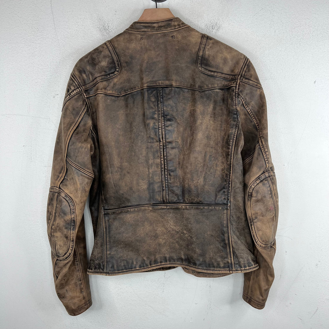 RRL Distressed Moto Leather Cowhide Jacket