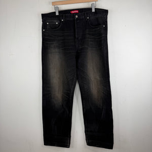 Supreme Black Mud Wash Selvedge Jeans