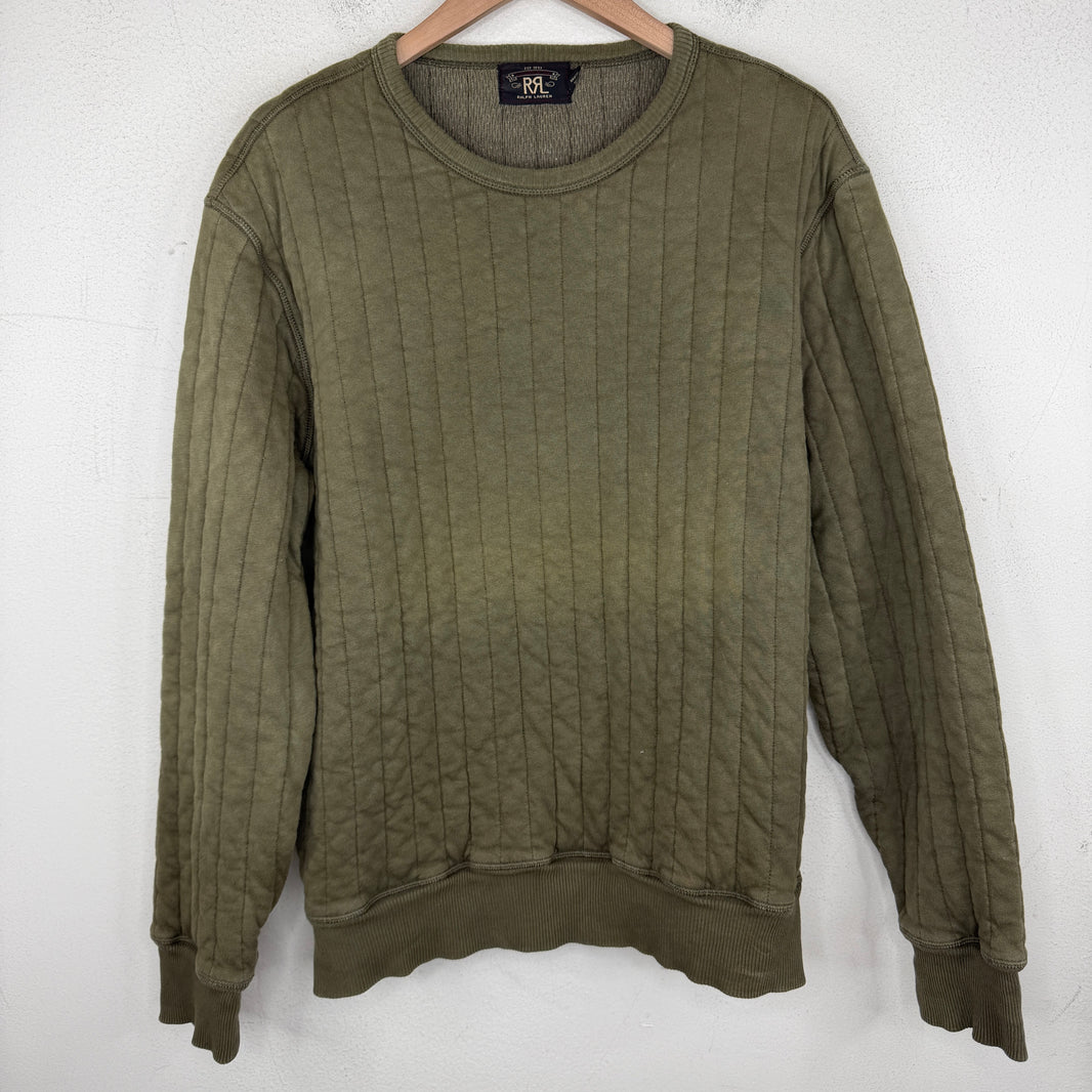 RRL Green Quilted Thermal Sweater