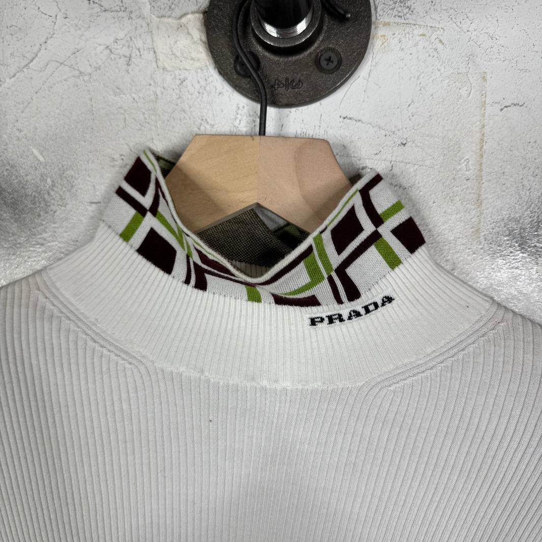 Prada Ribbed Mockneck Shirt