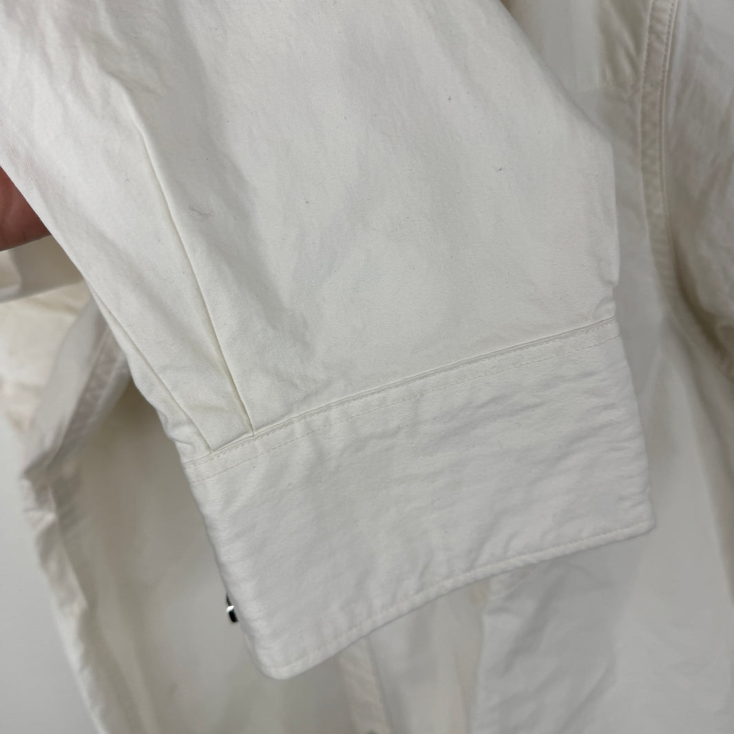 RRL White Pearl Snap Button Up Western Shirt