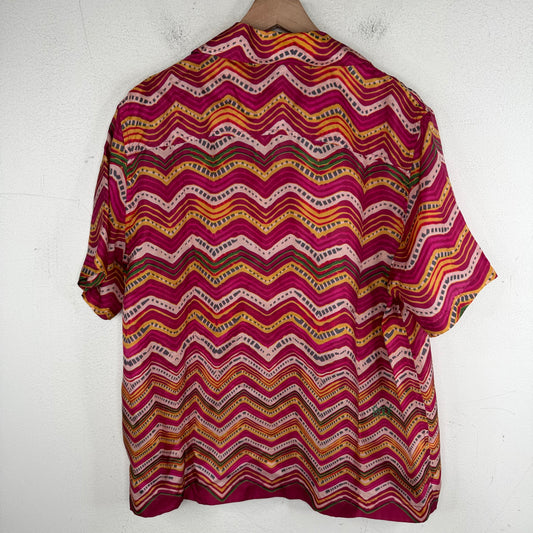 Bode Silk Zig Zag S/S Shirt