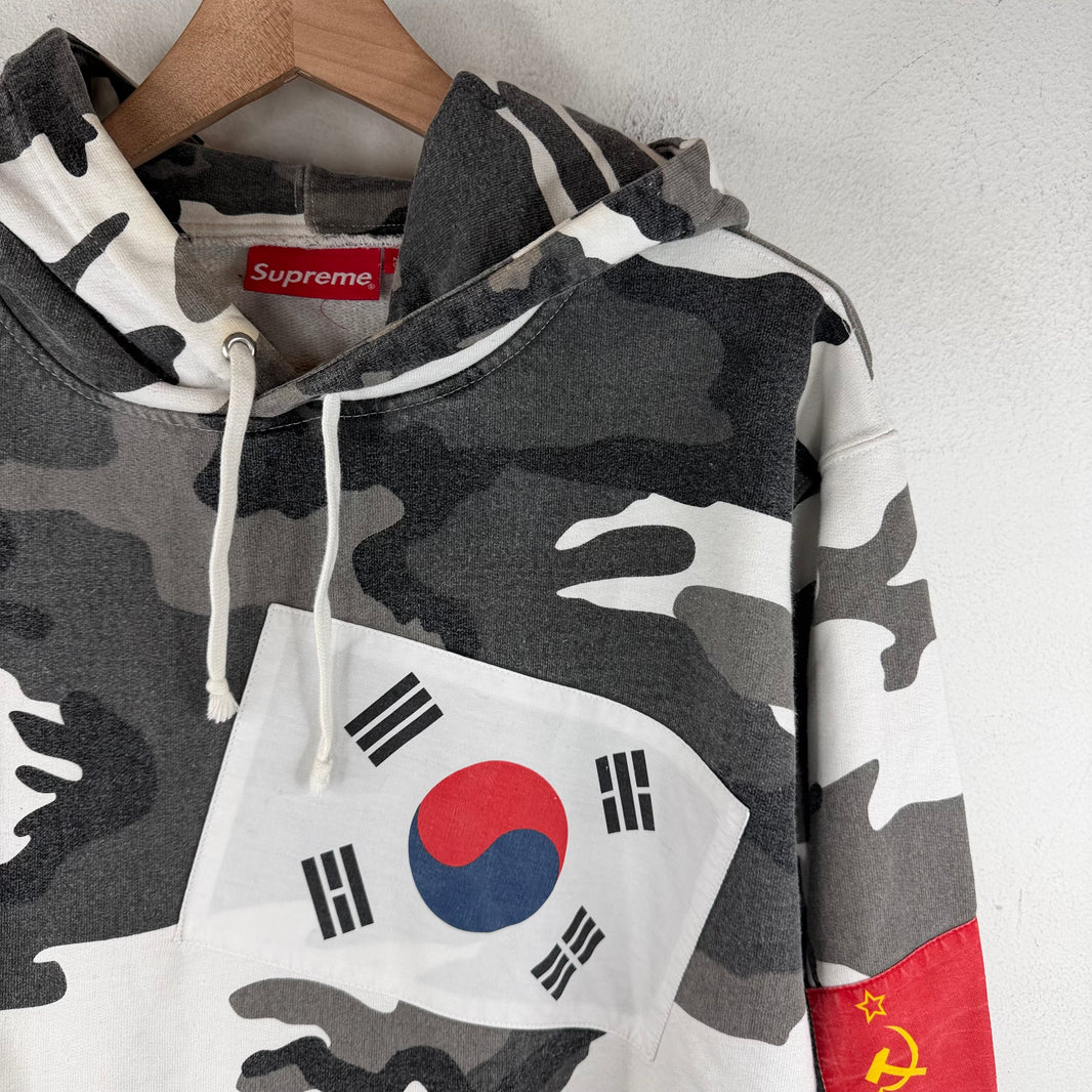 Supreme Snow Camo Flags Hoodie