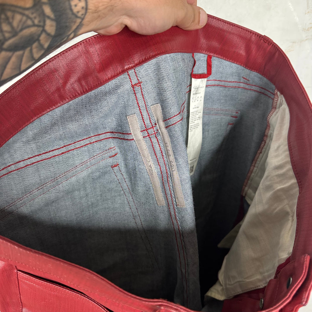 Rick Owens Lido Waxed Tapered Jeans