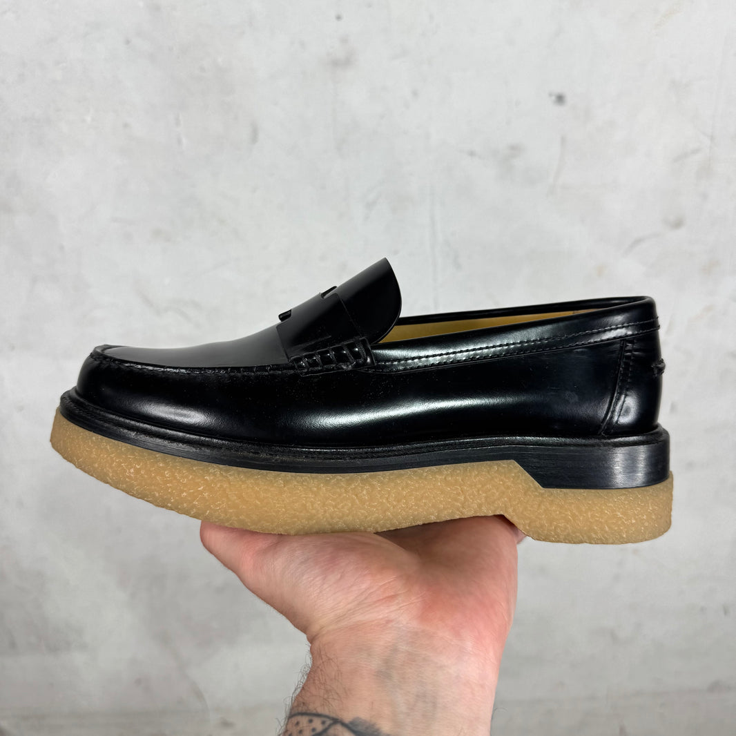 Hermes Crepe Sole Leather Loafers