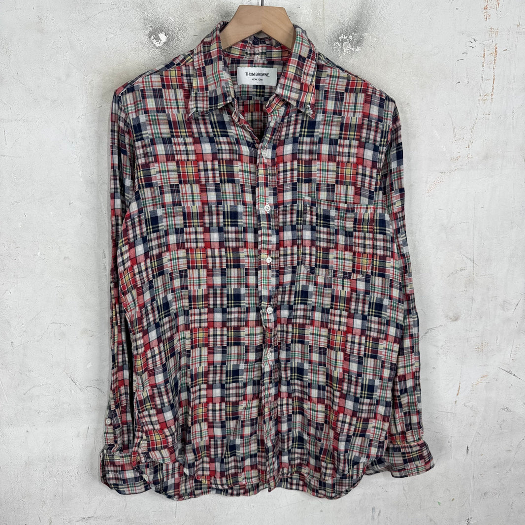 Thom Browne Madras LS Button Up