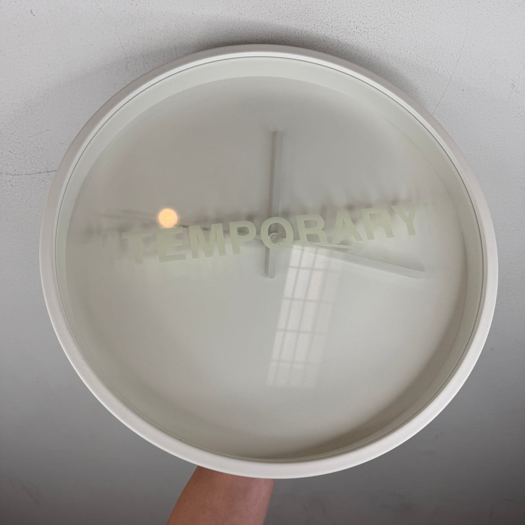 Off White Temporary Large Clock