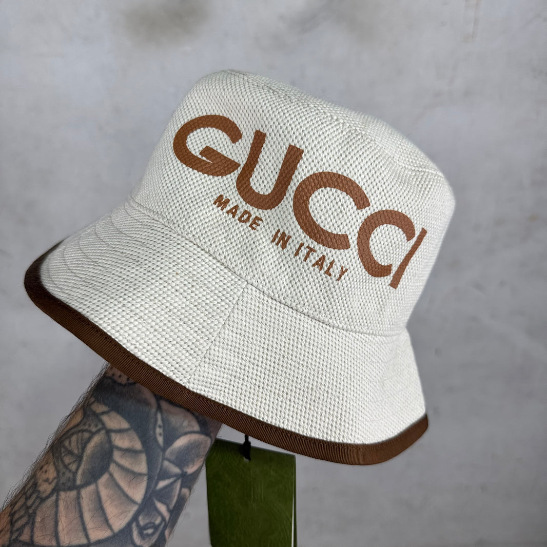 Gucci Reversible Canvas Monogram Bucket Hat