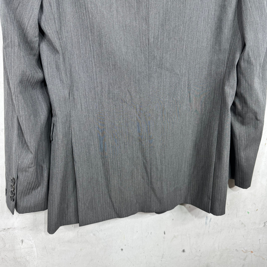 Prada Grey Striped Blazer Jacket