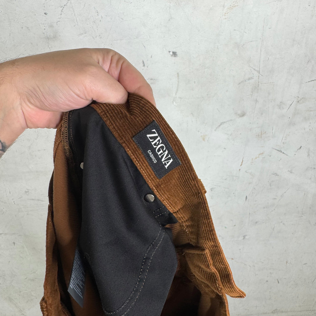 Zegna Brown Corduroy Pants