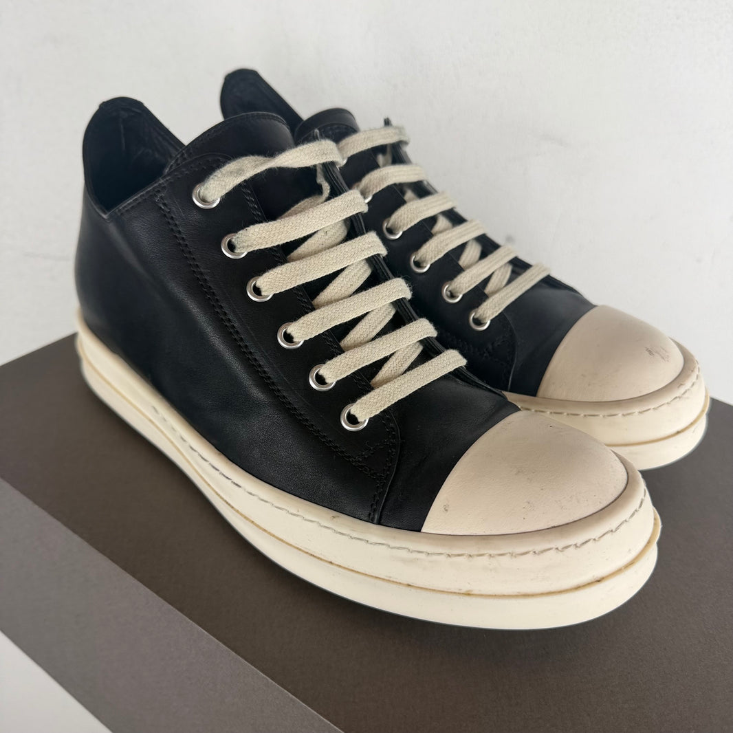 Rick Owens Leather Ramone Low Sneakers