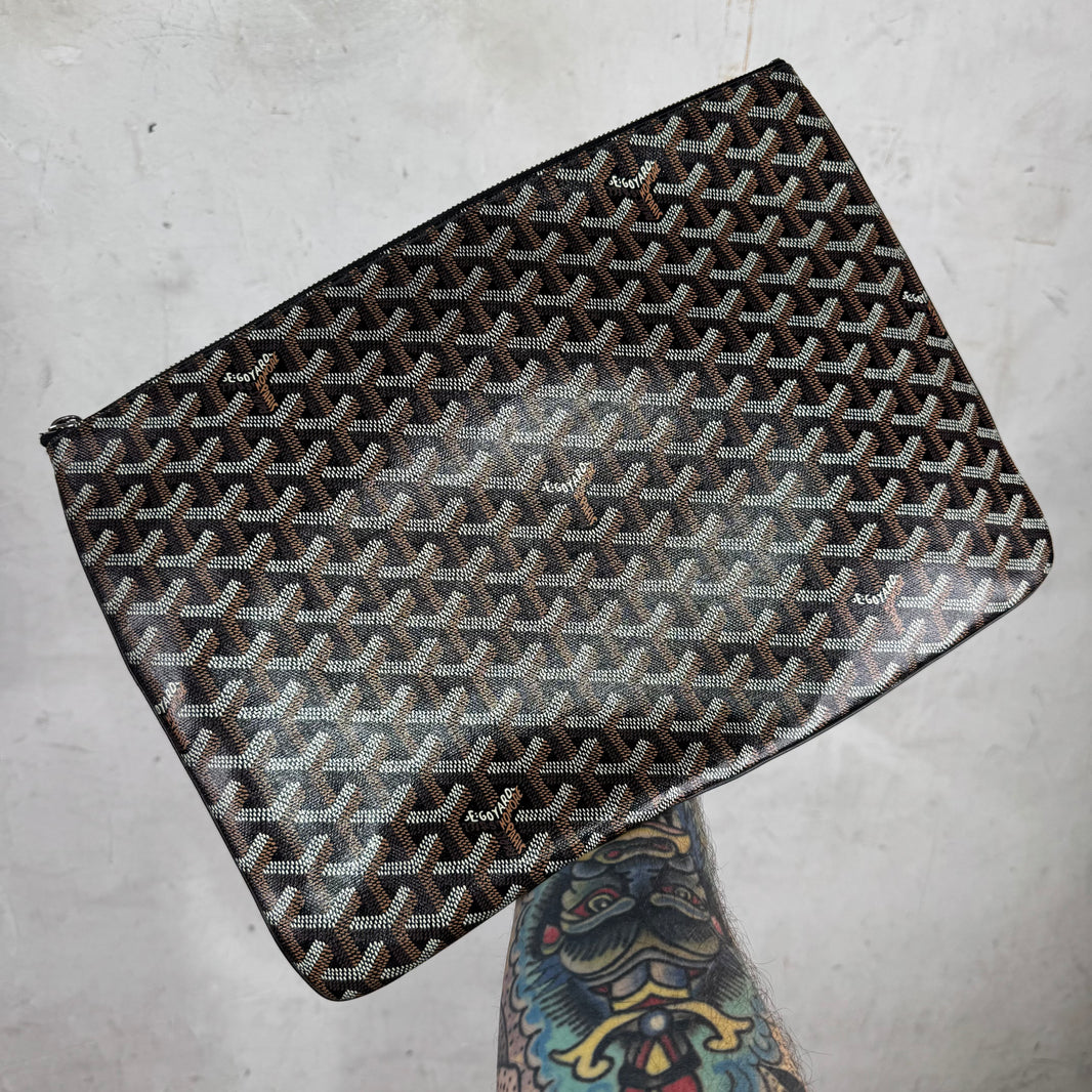 Goyard Black Senat MM Pouch