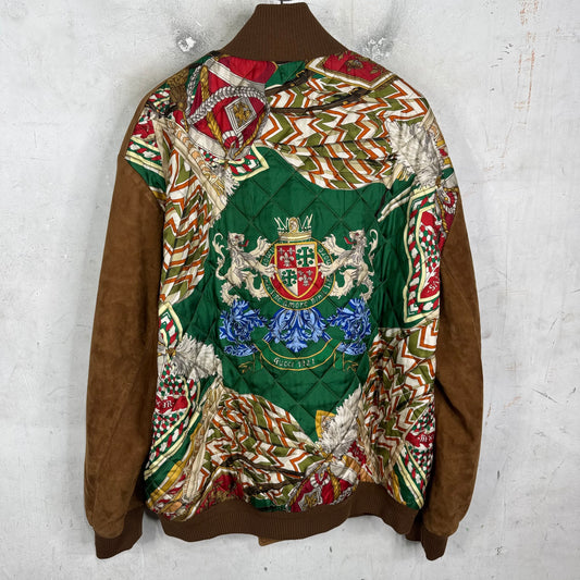 Gucci Suede Quilted Silk Bengal Jacket