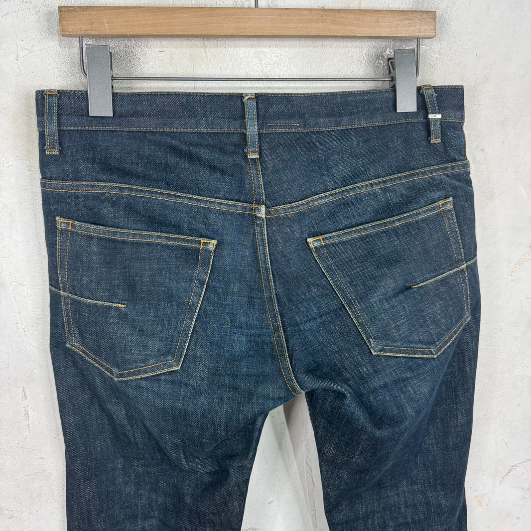 Dior Raw Denim Cut Hem Jeans