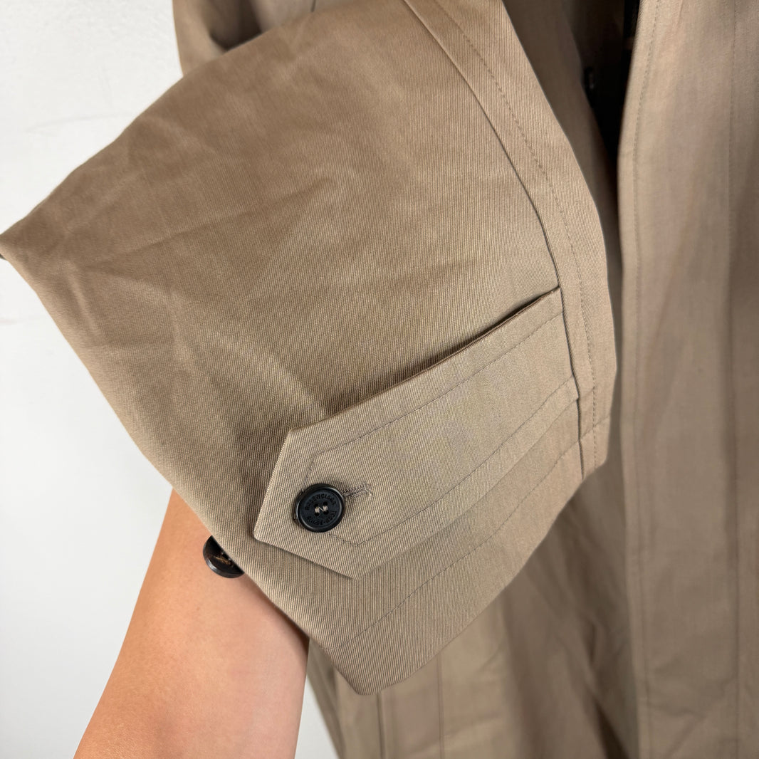 Balenciaga Garde Robe Tan Plaid Interior Trench Coat