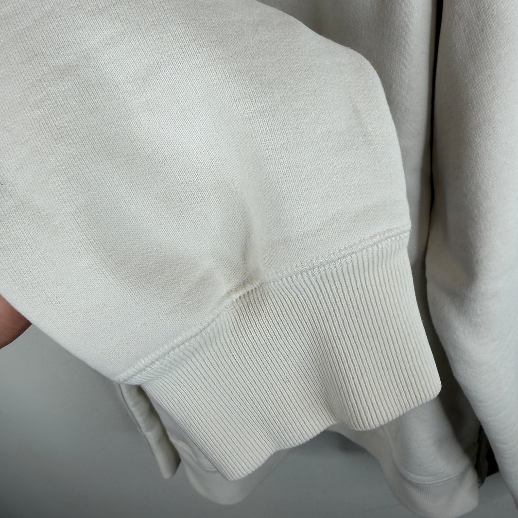Dior Sacai White Zip Detail Crewneck