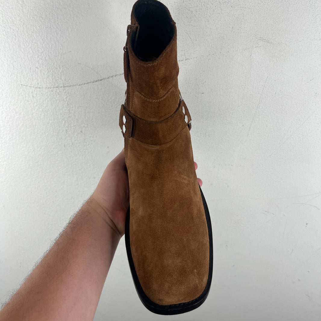 Balenciaga Suede Harness Boots
