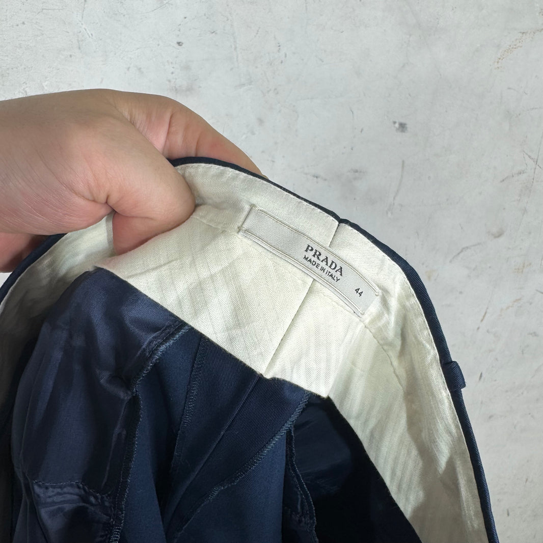 Prada Navy Flared Trousers