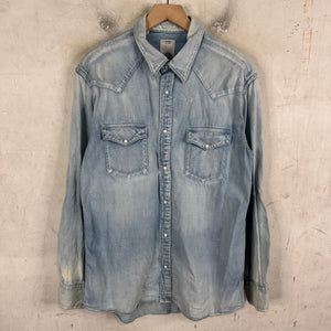 Visvim Denim Elbow Patch L/S Shirt