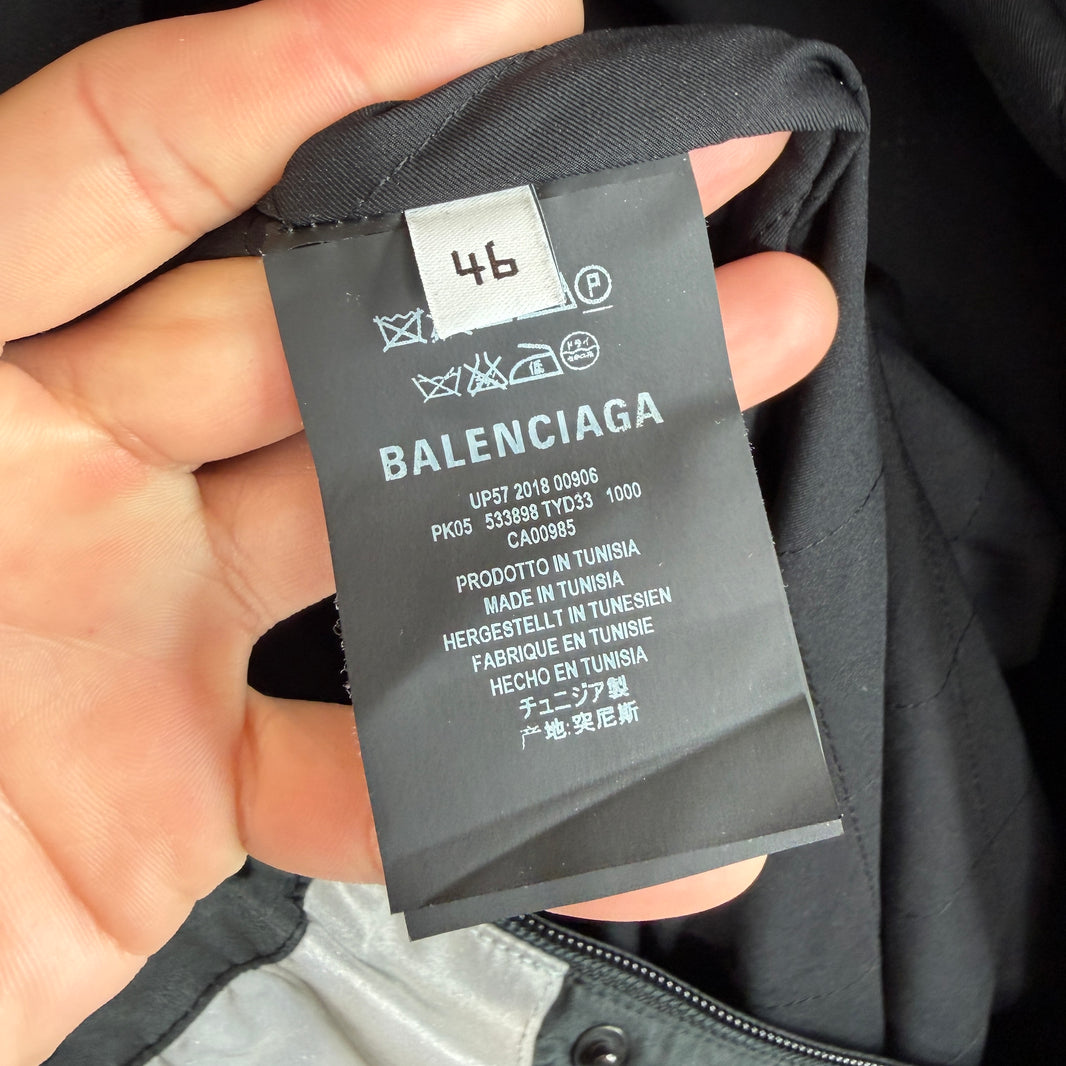 Balenciaga Oversize 3M Ripstop Convertible Snap Button Jacket