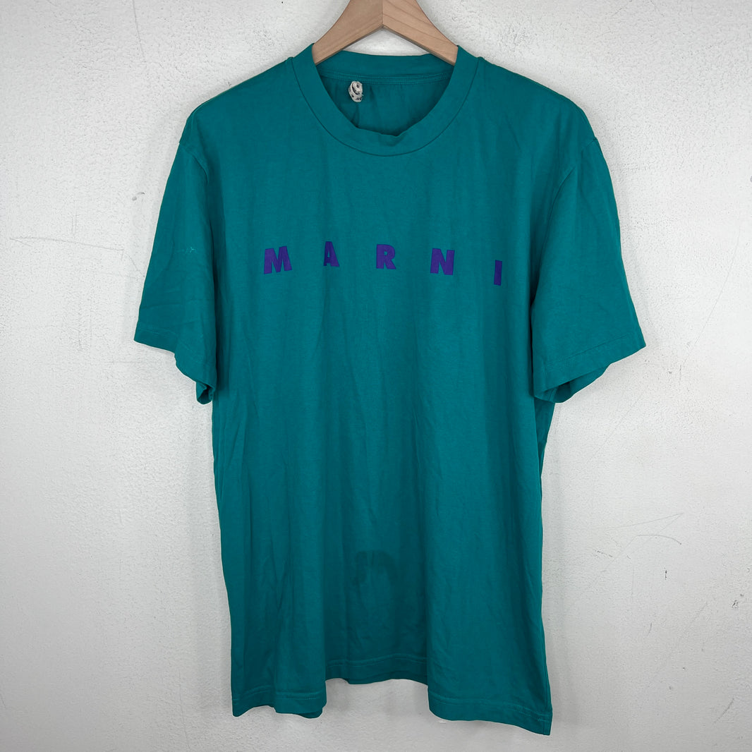 Marni Teal Logo T-Shirt