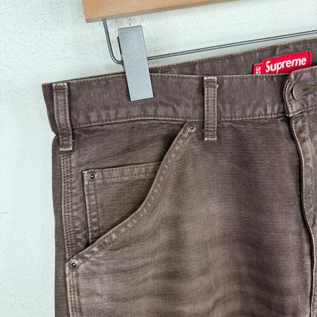 Supreme Washed Brown Carpenter Double Knee Pants