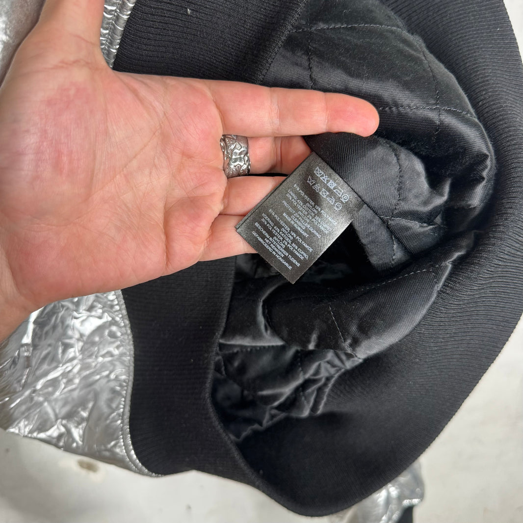 Dries Van Noten Silver PVC Backzip Bomber