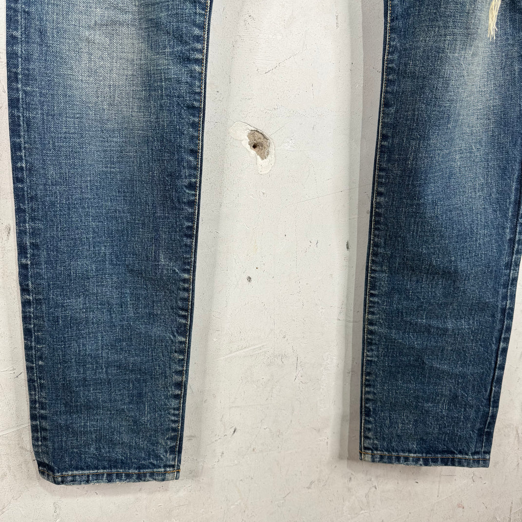 Saint Laurent Distressed Medium Wash D02 Jeans