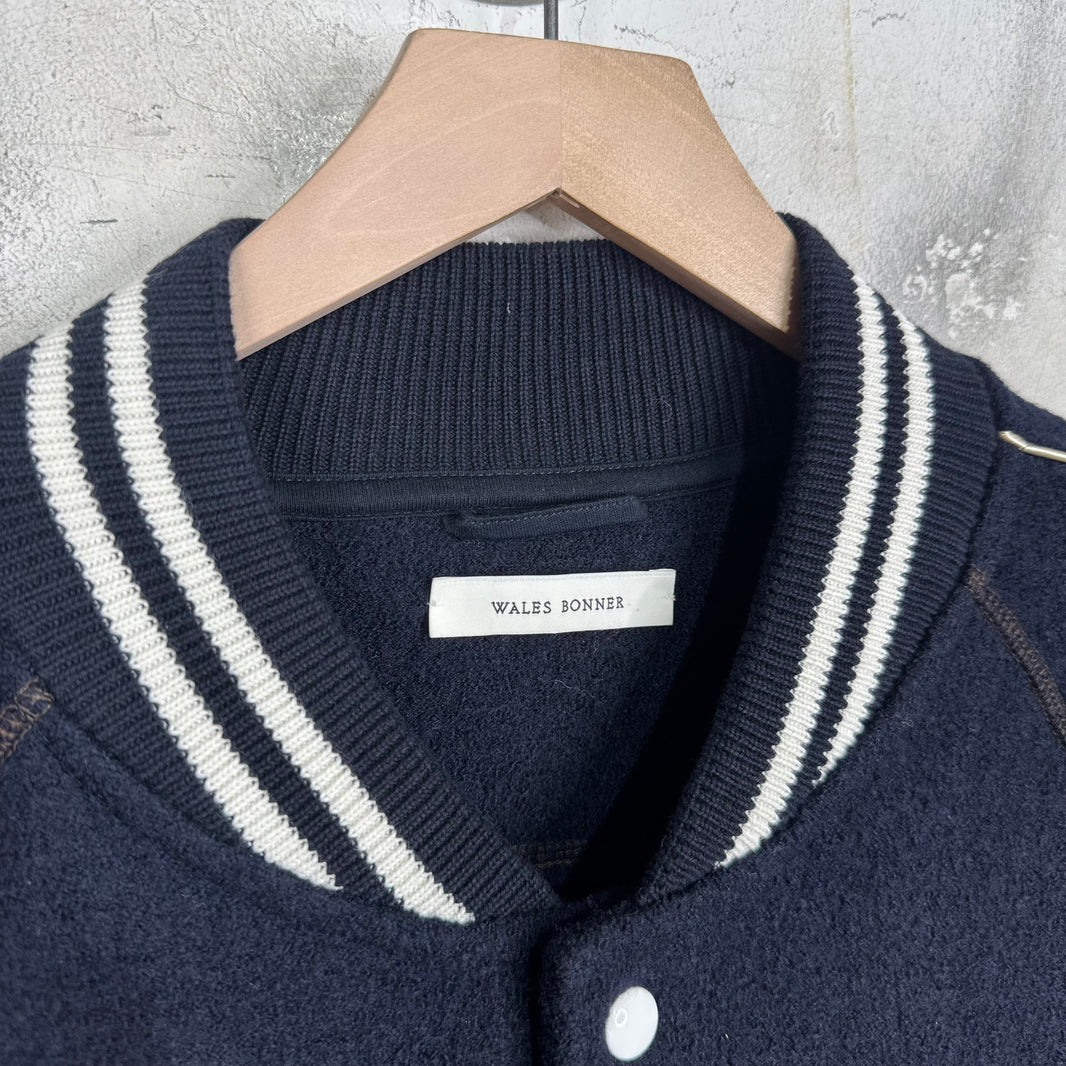 Wales Bonner Boiled Wool Varsity Jacket