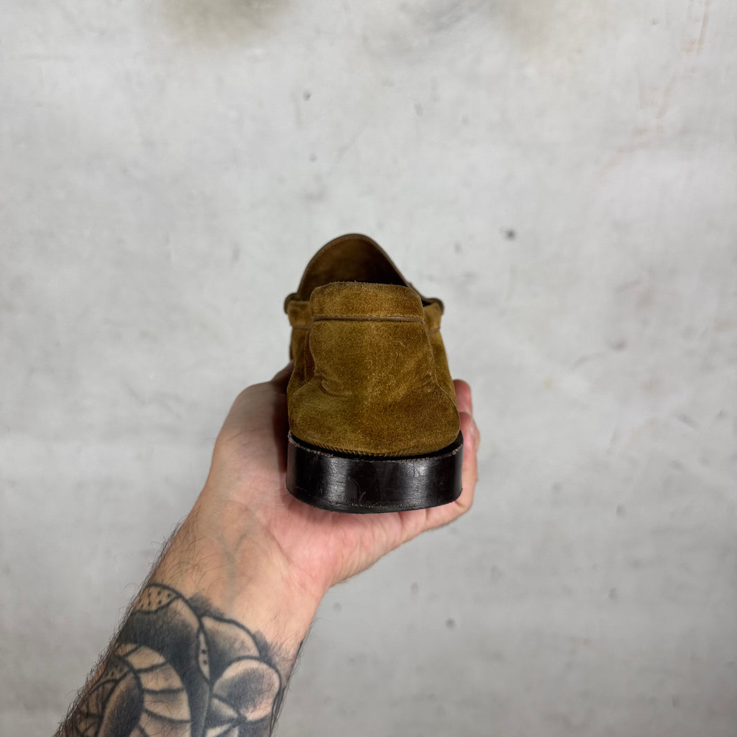 Saint Laurent Brown Le Suede Loafers