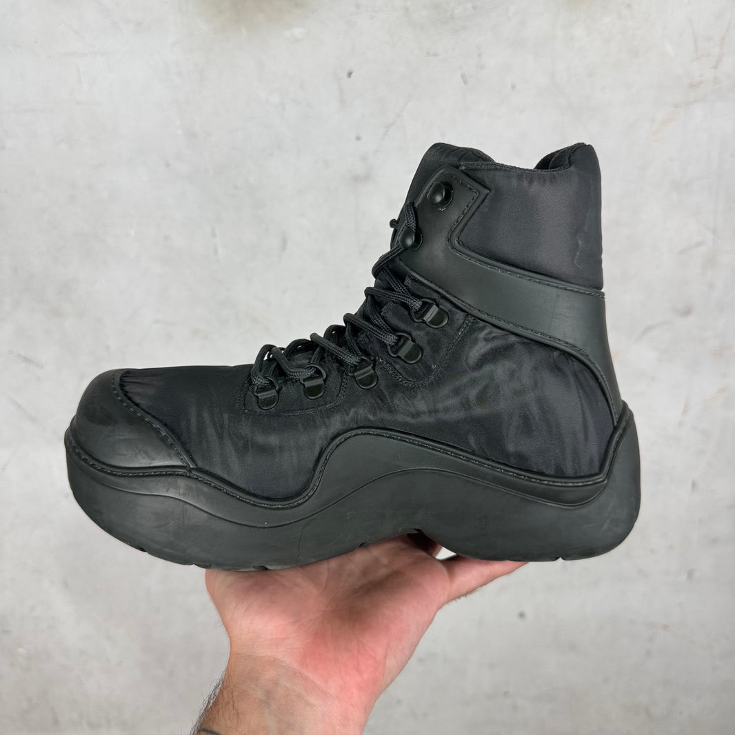 Bottega Veneta Charcoal Bomber Puddle Boots