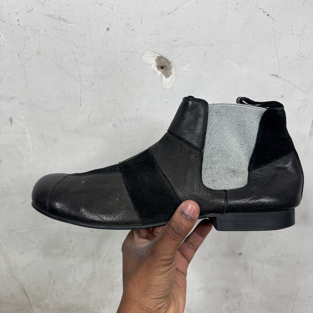 Comme Des Garçons Homme Plus Patchwork Chelsea Boots
